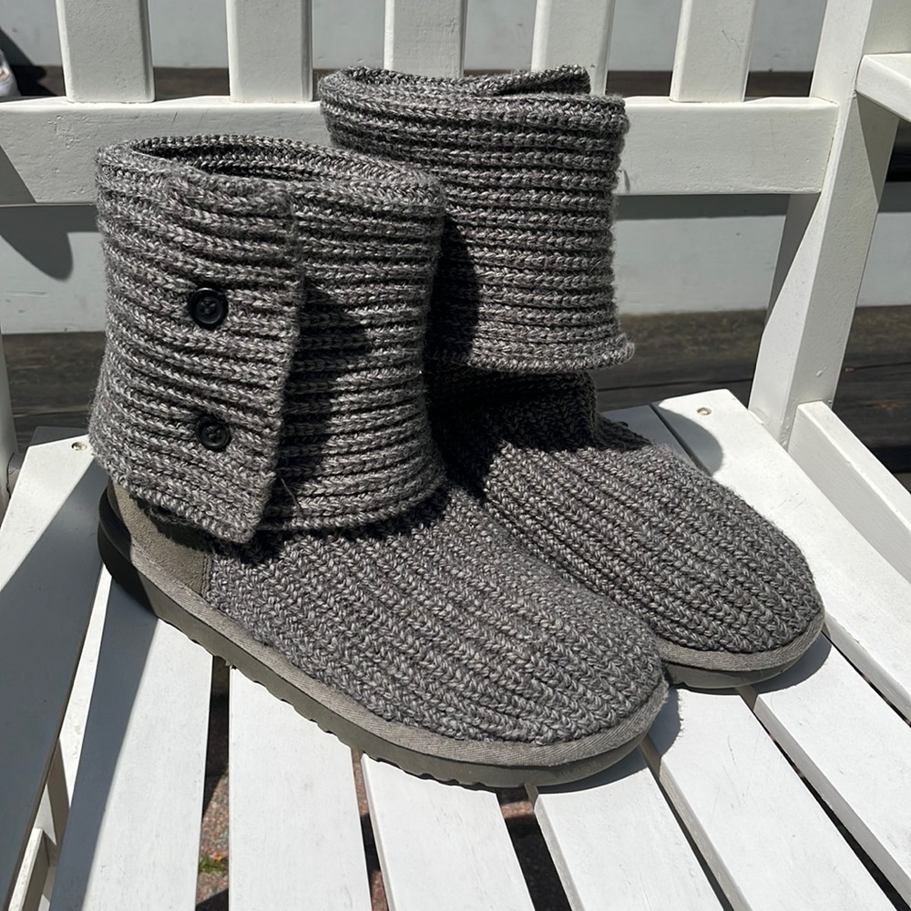 Ugg Cardy Two Button Boot Gray Size 6 - image 1